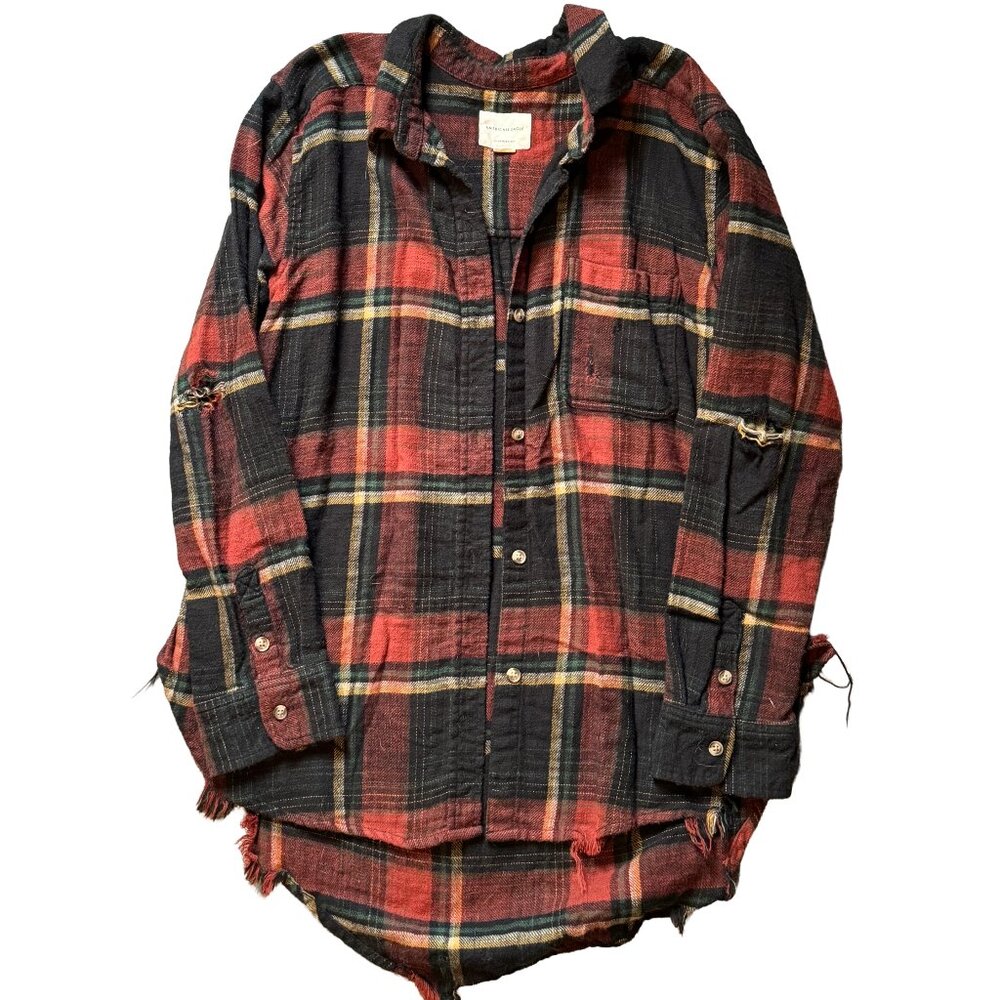 American Eagle Oversized Distressed Flannel - XS